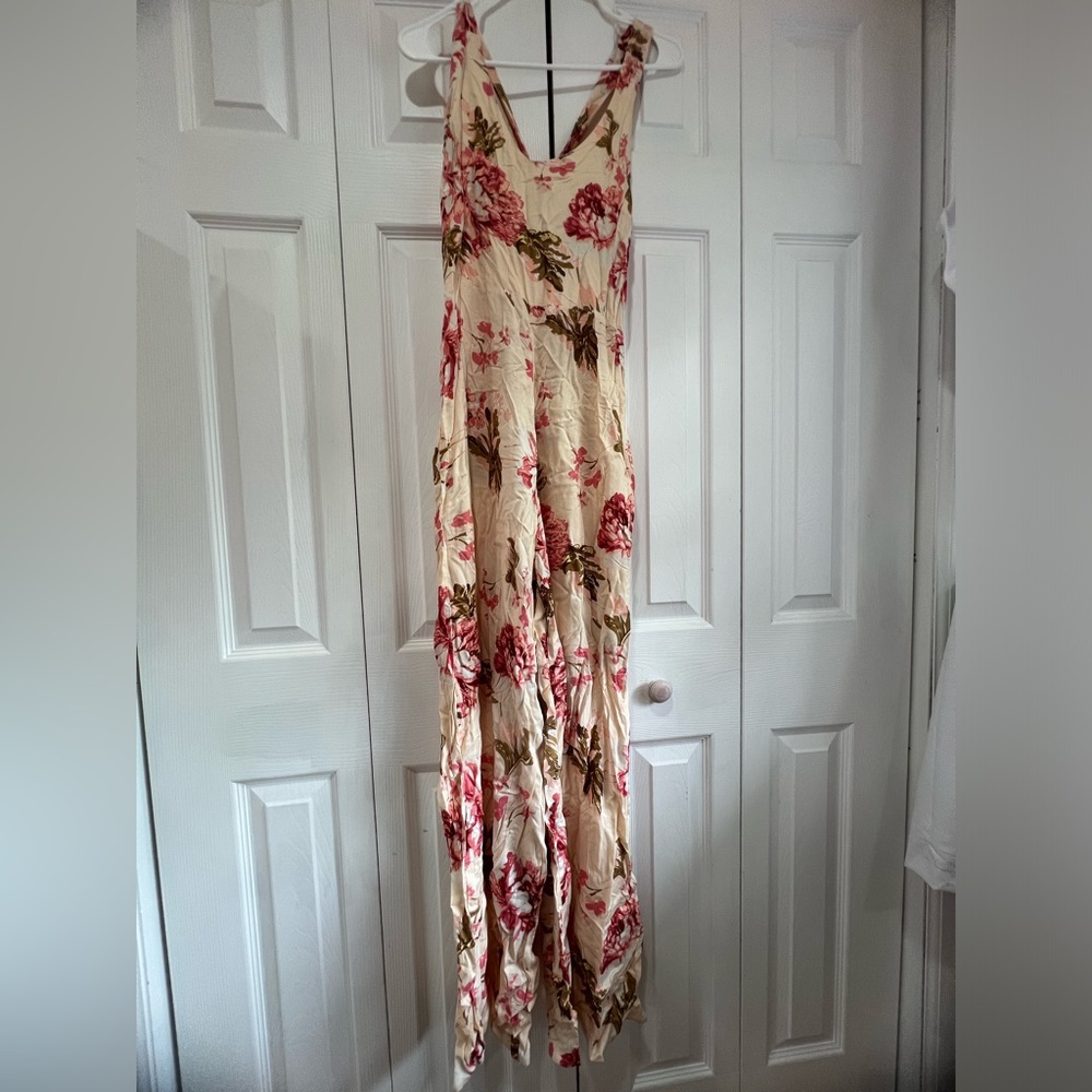 Easel Pink Floral Jumpsuit